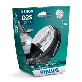 D2S 85V-35W (P32d-2) 4800K X-tremeVision gen 2 (Philips) 85122XV2S1