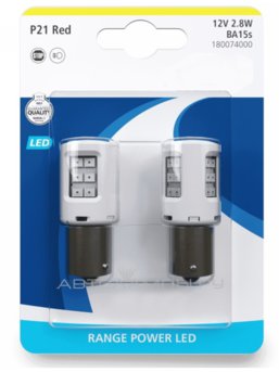 P21W 12V-LED (BA15s) Red 2.8W Range Power LED (бл.2шт.) 18007
