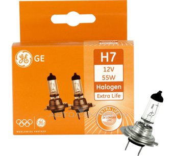 H7 12V- 55W (PX26d) (увелич. срок службы) Extra Life (к.уп.2шт.) 93012303 (58520DPU) 58520DPU