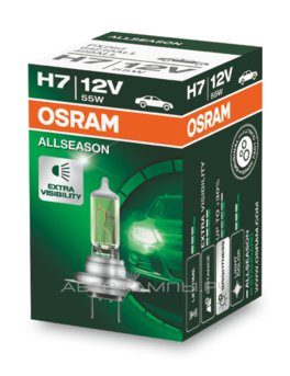 H7 12V- 55W (PX26d) (жёлтый свет+увелич. срок службы) Allseason Ultra Life 64210ALL