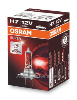 H7 12V- 55W (PX26d) ( +30% света) Super 64210SUP