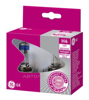 H4 12V- 60/55W (P43t) ( +90% �����) Megalight Ultra +90 (�.��.2��.) 73500 (50440SXU) 73500 (50440SXU (��.2))